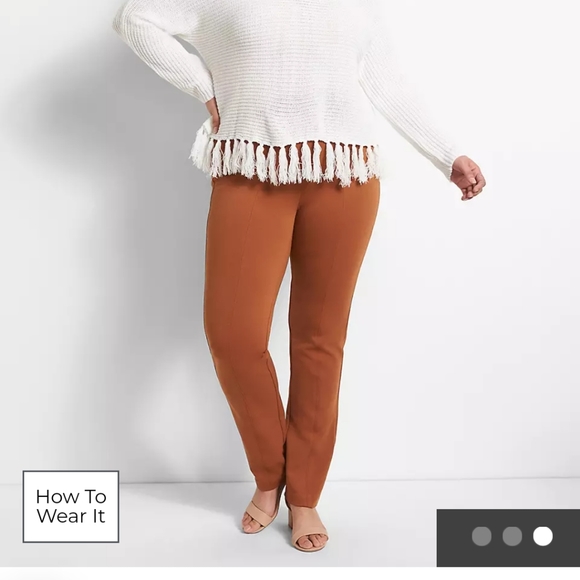 Lane Bryant Textured Ponte Dress Pants - Picture 1 of 8